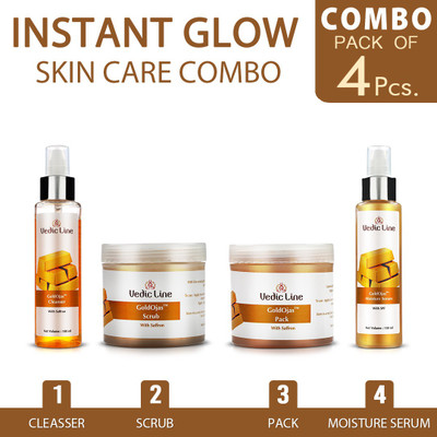 Vedic Line Instant Glow Skin Care Combo(4 Items in the set)
