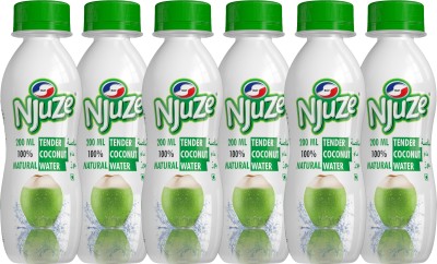 Njuze 100% Natural Tender Coconut Water Drink 200ml,Pack of 6(6 x 200 ml)