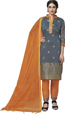 Blissta Jacquard Solid, Self Design Salwar Suit Material