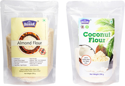 Anirink Friendly Almond Flour and Coconut Flour Combo (250 gms each)(0.5 kg, Pack of 2)