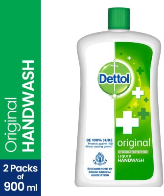 Dettol Liquid Handwash Soap Jar, Original - 900 ml Hand Wash Bottle  (2 x 900 ml)