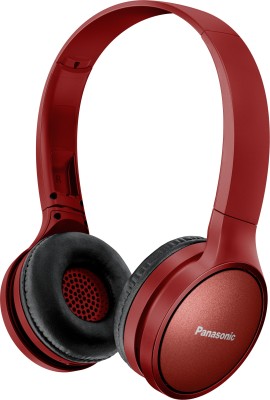 Panasonic RP-HF410BGCR Bluetooth Headset(Red, Black, On the Ear)