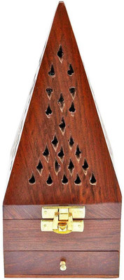 CART OF CRAFTS Wooden Incense Holder(Brown)