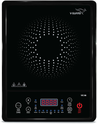 V-Guard VIC 06 (1600 W) Induction Cooktop(Black, Push Button)