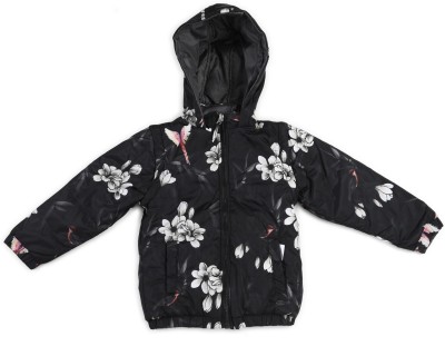 Palm Tree Full Sleeve Printed Girls Jacket