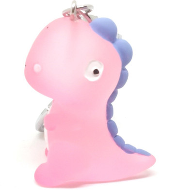 Trunkin TRN3191 Cute Fancy Classy Dinosaur Happy Pink Blue Model 2 Keyring Key Chain