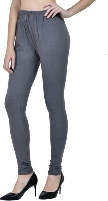 GOOFFI Churidar  Ethnic Wear Legging(Grey, Solid)