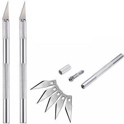 Tech-X na Metal Grip Hand-held Paper Cutter(Set Of 3, Silver)