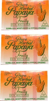 Pure Herbal Papaya Soap For Anti Radiant Skin Made In Philippines (Pack Of 3) (135X3)(3 x 45 g)