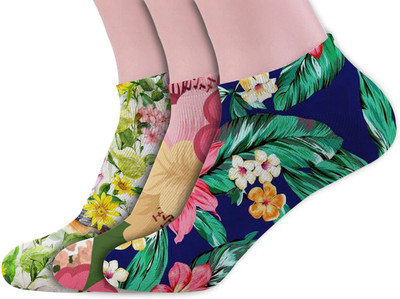 mefunky Women Printed Low Cut(Pack of 3)