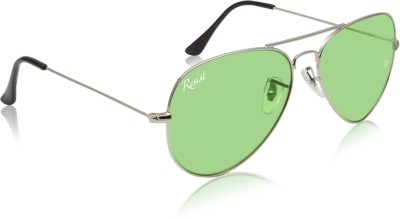 Resist Aviator Sunglasses(For Men & Women, Silver, Green)