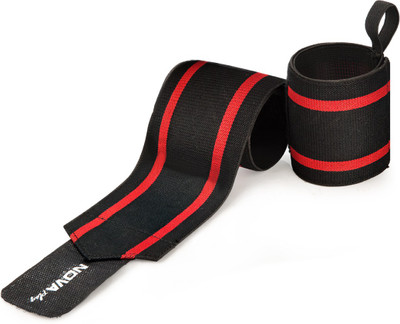 Nova Play Weight Lifting Wrist Support with Velcro closure Wrist Support(Black, Red)