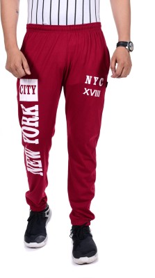 Zeffit Printed Men Maroon Track Pants