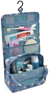 MOSHTU Multifunctional Large Cosmetic Makeup Travel Organizer Travel Toiletry Kit(Silver)