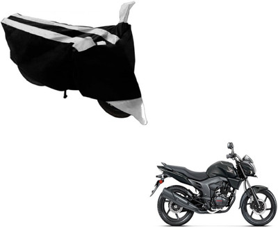 MOCKHE Two Wheeler Cover for Honda(CB Trigger, Black, Silver)