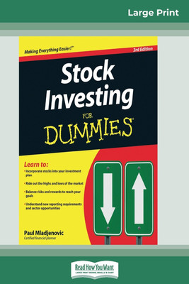 Stock Investing for Dummies(R) (16pt Large Print Edition)(English, Paperback, Mladjenovic Paul)
