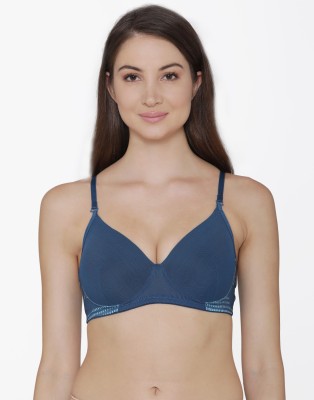 Clovia Women T-Shirt Lightly Padded Bra(Blue)