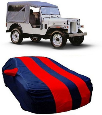 CLASS ONE Car Cover For Mahindra Jeep (With Mirror Pockets)(Red)