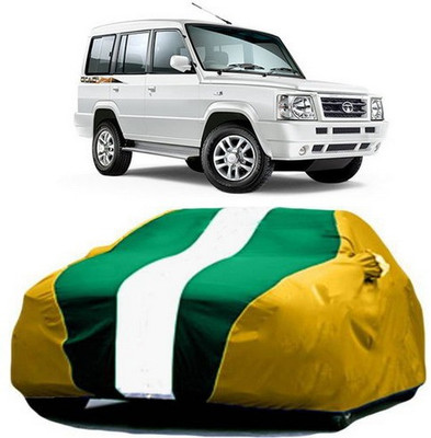 HDSERVICES Car Cover For Tata Sumo Gold (With Mirror Pockets)(Yellow, Green)