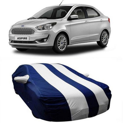 AASDEE Car Cover For Ford Figo Aspire (With Mirror Pockets)(White)