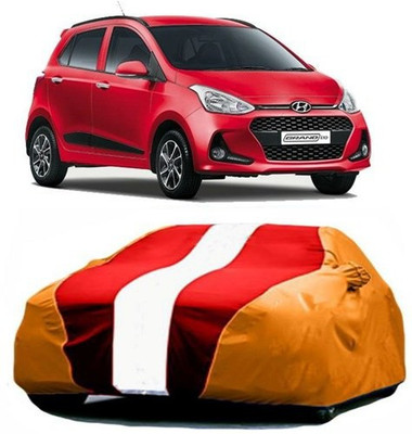 XGuard Car Cover For Hyundai Grand i10 (With Mirror Pockets)(Red, Orange)