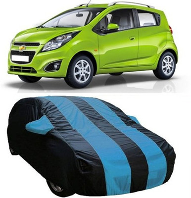 MSR STORE Car Cover For Chevrolet Beat (With Mirror Pockets)(Blue)