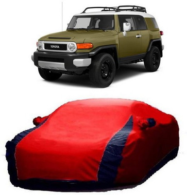 HDSERVICES Car Cover For Toyota Cruiser (With Mirror Pockets)(Red)