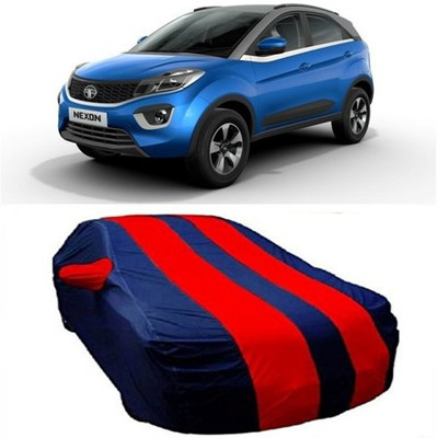 HDSERVICES Car Cover For Tata Nexon (With Mirror Pockets)(Red)
