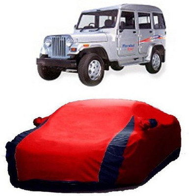 SnehaSales Car Cover For Mahindra Marshal (With Mirror Pockets)(Red)