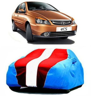 AASDEE Car Cover For Tata Indigo CS (With Mirror Pockets)(Blue, Red)