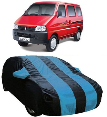 HDSERVICES Car Cover For Maruti Suzuki Eeco (With Mirror Pockets)(Blue, Black)