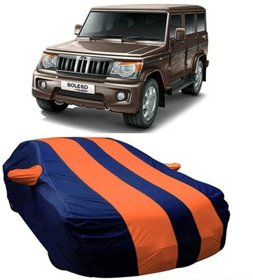 VIRMANG Car Cover For Mahindra Bolero (With Mirror Pockets)(Orange)