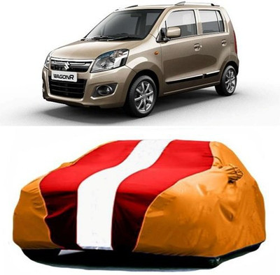 AAMANG Car Cover For Maruti Suzuki Wagon R 1.0 (With Mirror Pockets)(Red, Orange)