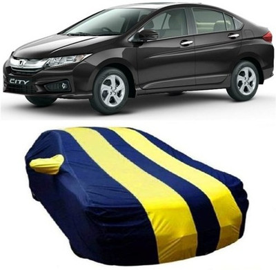 HDSERVICES Car Cover For Honda City i-Vtec (With Mirror Pockets)(Yellow)