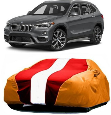 HDSERVICES Car Cover For BMW X1 (With Mirror Pockets)(Red, Orange)