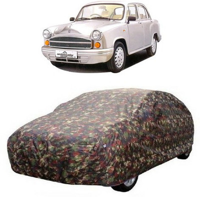 HDSERVICES Car Cover For HM Ambassador MPFi (Without Mirror Pockets)(Multicolor)