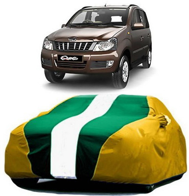 VIRMANG Car Cover For Mahindra Quanto (With Mirror Pockets)(Yellow, Green)