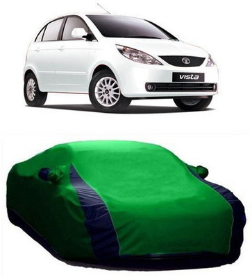 HDSERVICES Car Cover For Tata Indica Vista (With Mirror Pockets)(Green)