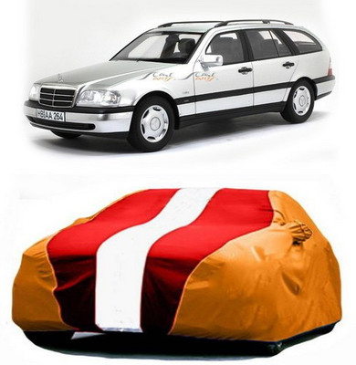 HDSERVICES Car Cover For Mercedes Benz C220 (With Mirror Pockets)(Red, Orange)