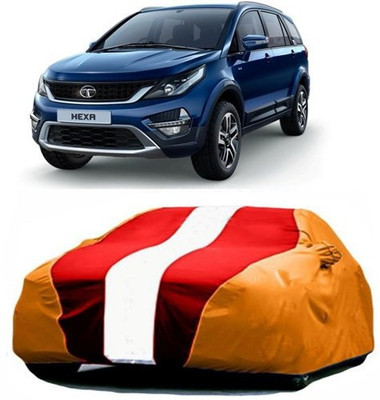 XGuard Car Cover For Tata Hexa (With Mirror Pockets)(Red, Orange)