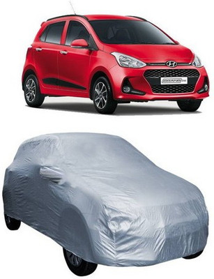 MSR STORE Car Cover For Hyundai Grand i10 (With Mirror Pockets)(Silver)