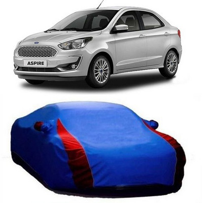 MSR STORE Car Cover For Ford Figo Aspire (With Mirror Pockets)(Blue)