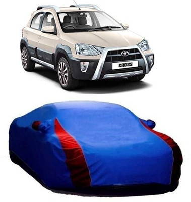 HDSERVICES Car Cover For Toyota Etios Cross (With Mirror Pockets)(Blue)