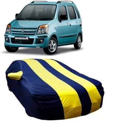 VIRMANG Car Cover For Maruti Suzuki WagonR (With Mirror Pockets)(Yellow)