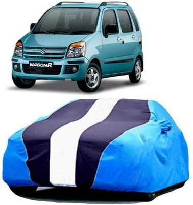 VIRMANG Car Cover For Maruti Suzuki WagonR (With Mirror Pockets)(Blue)