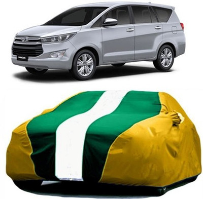 TheProtect Car Cover For Toyota Innova (With Mirror Pockets)(Yellow, Green)