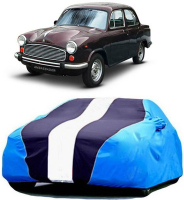HDSERVICES Car Cover For HM Ambassador (With Mirror Pockets)(Blue)