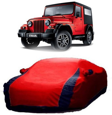 XGuard Car Cover For Mahindra Thar (With Mirror Pockets)(Red)