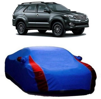 HDSERVICES Car Cover For Toyota Fortuner Old (With Mirror Pockets)(Blue)