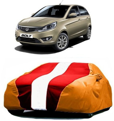 VIRMANG Car Cover For Tata Bolt (With Mirror Pockets)(Red, Orange)